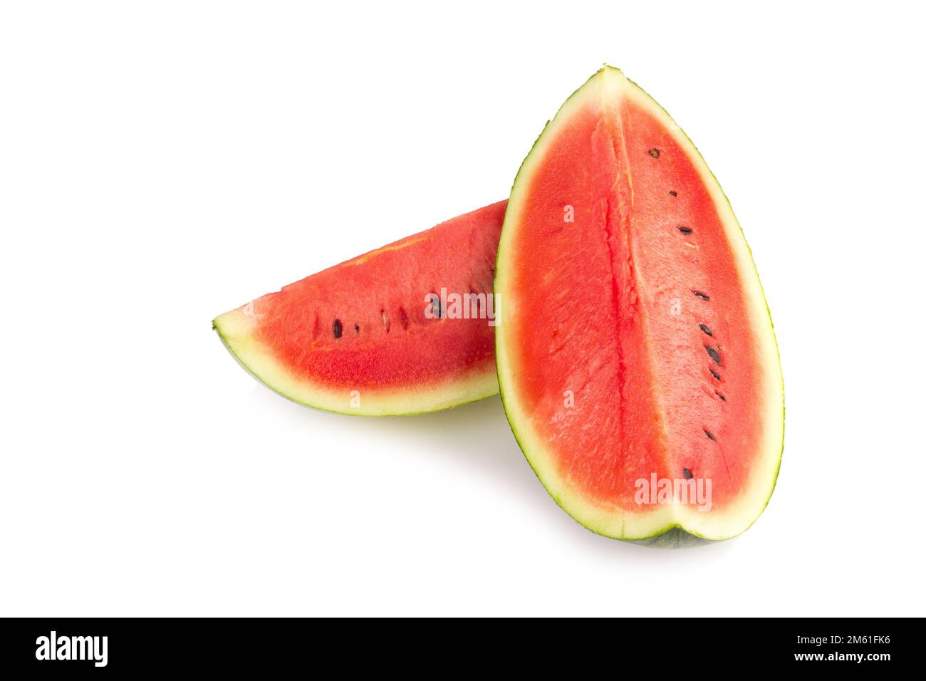 Wassermelone auf weißem Hintergrund. Stockfoto