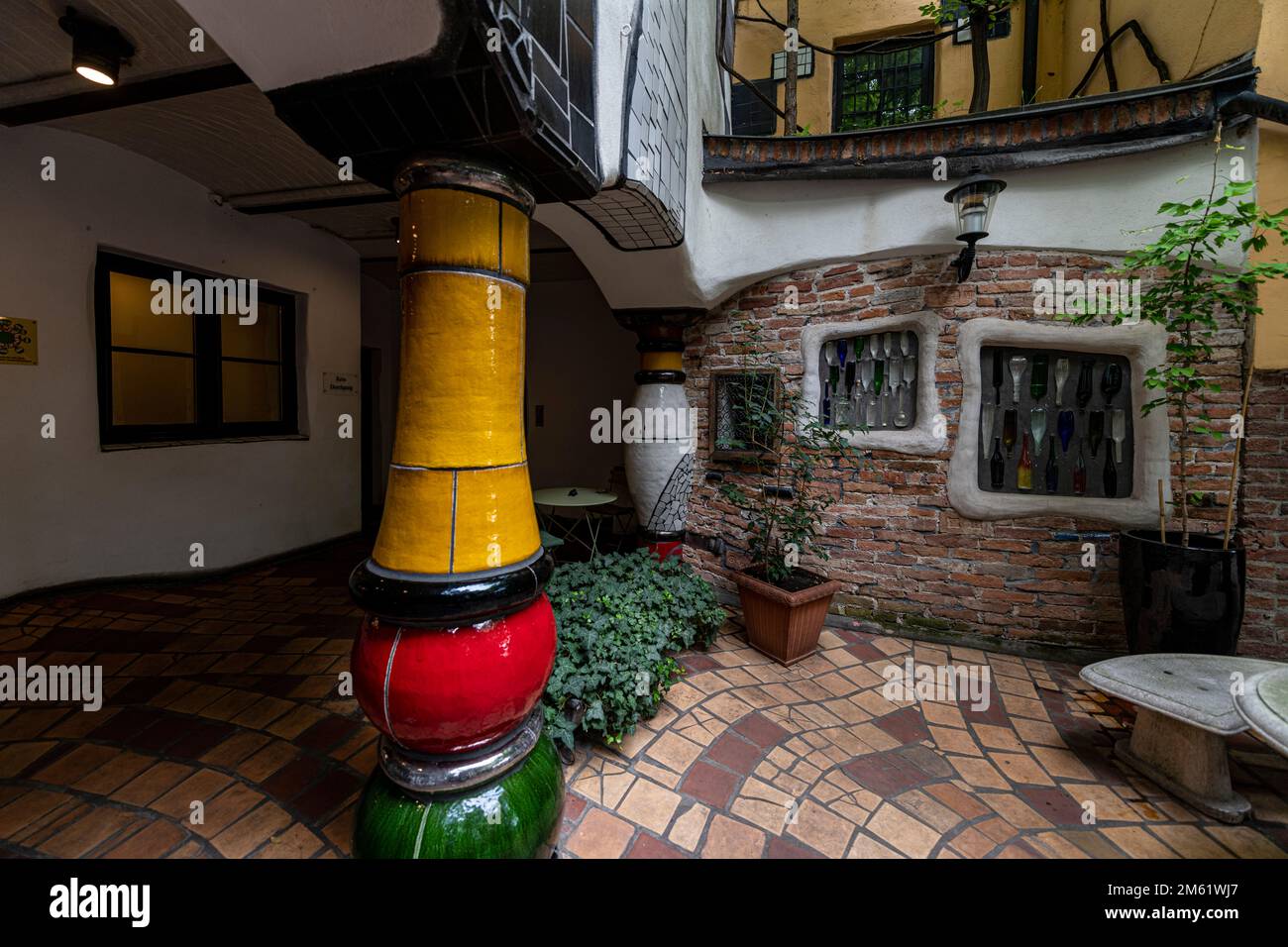 Das Hundertwasser-Museum in Wien Stockfoto