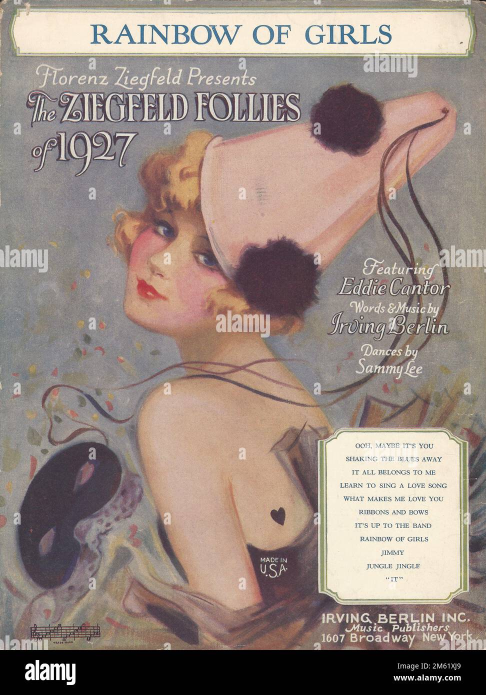 „Ziegfeld Follies of 1927“ Musikblatt Musikcover Stockfoto