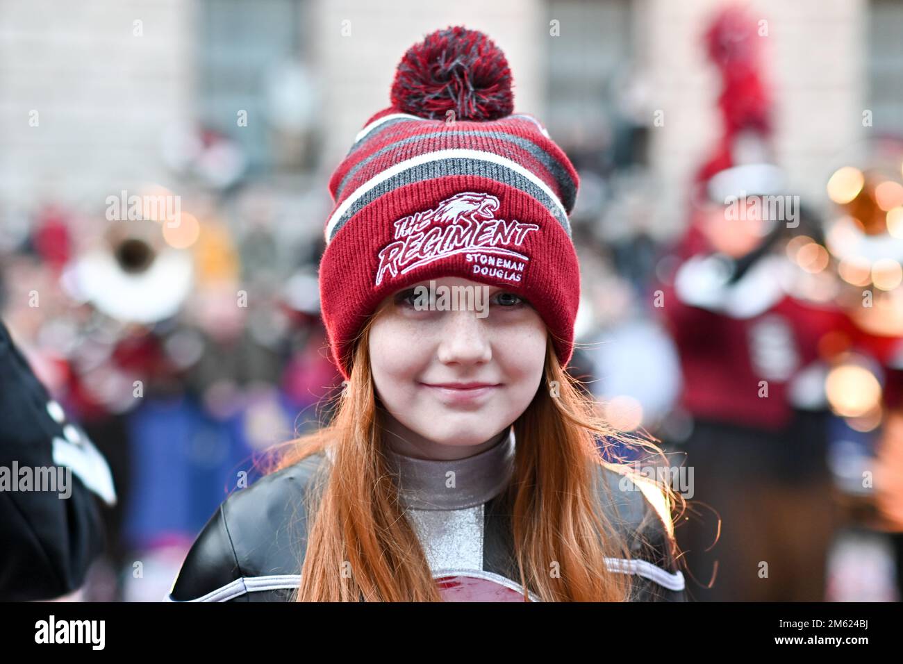 London, Großbritannien. 01. Januar 2023. Die alljährliche Silvesterparade in London mit Hunderten von Festwagen am 1. Januar 2023 im Zentrum von London, Großbritannien. Kredit: Siehe Li/Picture Capital/Alamy Live News Stockfoto
