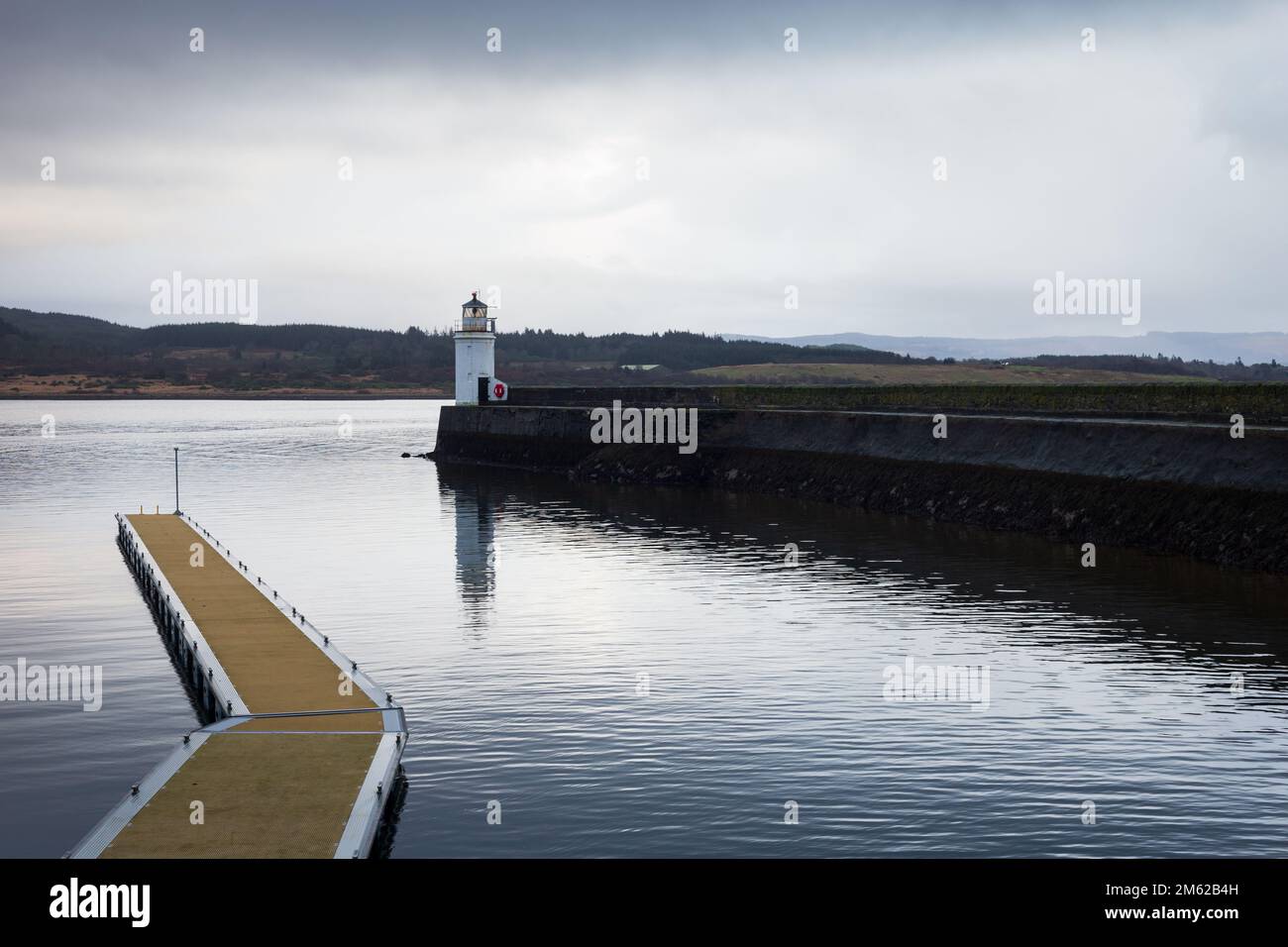 Scottish Lighthouse an einem kalten Wintermorgen Stockfoto