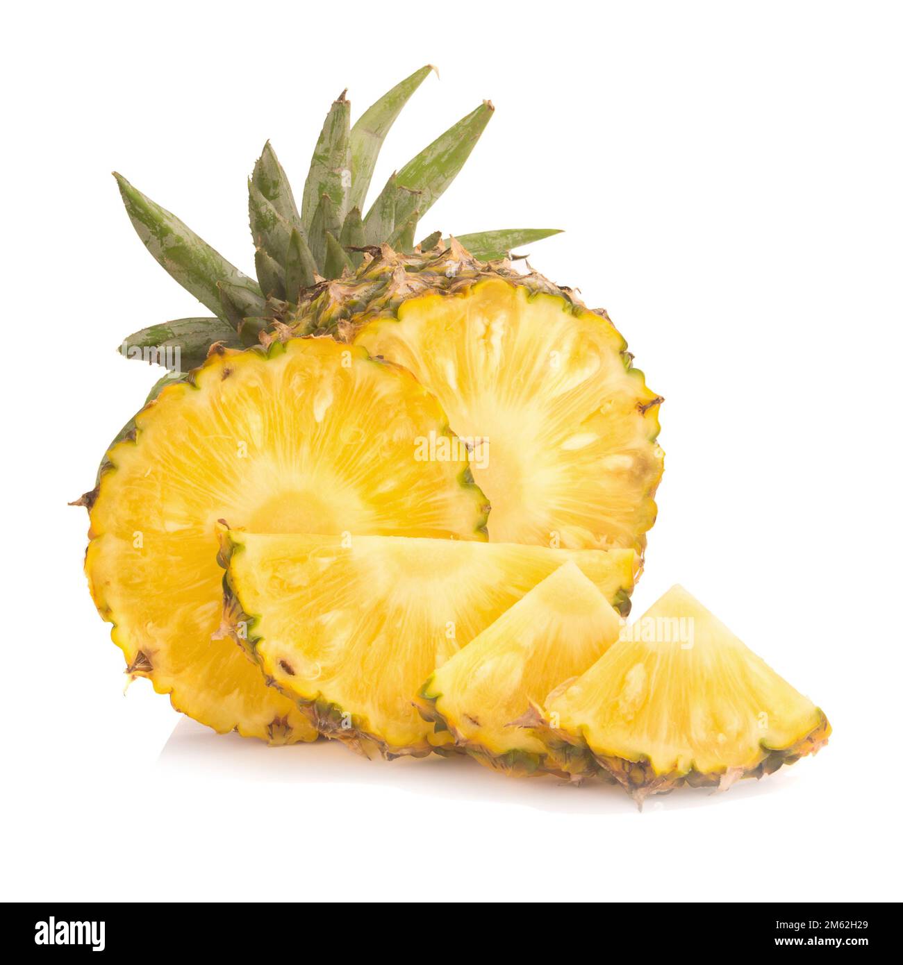 Ananas isoliert, kein weißer Hintergrund. Stockfoto