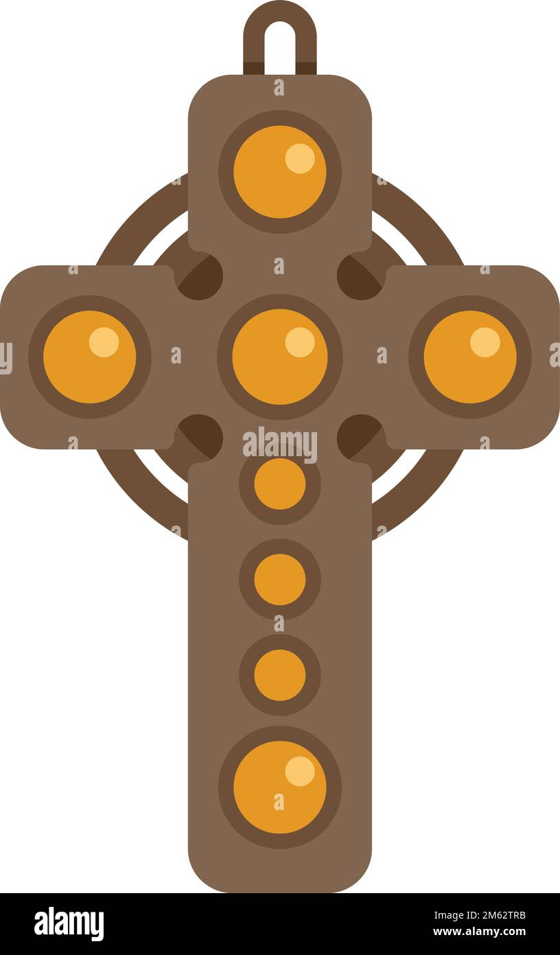 Kreuzamulett-Symbol Flachvektor. Magischer Ochse. Religion nazar isoliert Stock Vektor