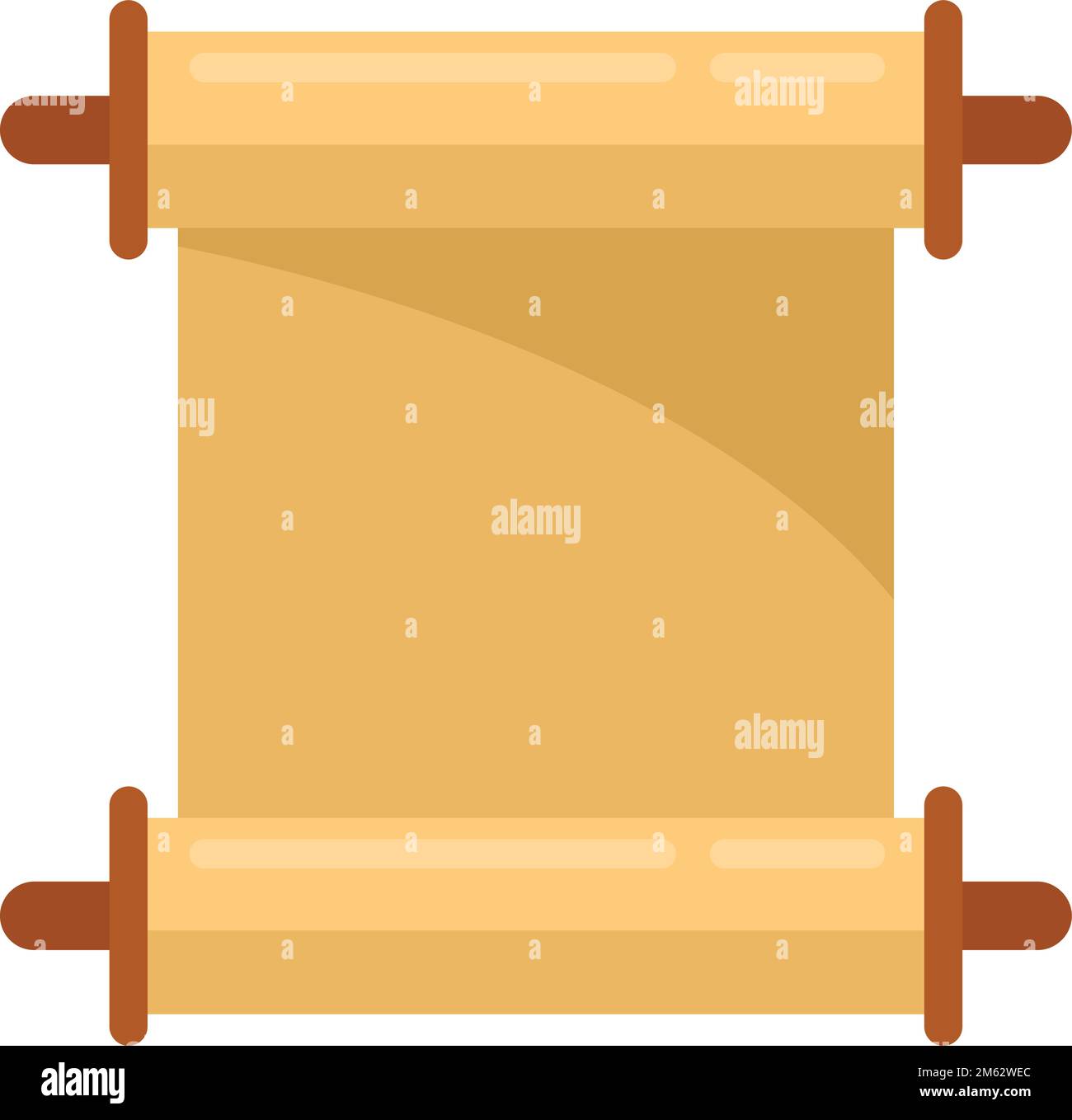 antiker griechischer Papyrus-Ikon-Flachvektor. Alte bibel. Römisches Papier isoliert Stock Vektor