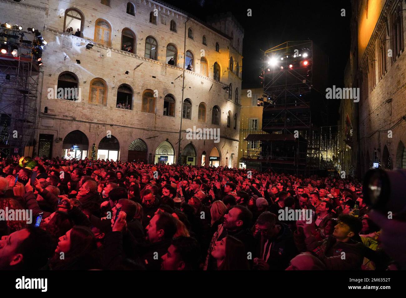 Perugia, Italien. 31. Dezember 2022. corso vannucci during l' anno che verra', Rappresentation in perugia, Italien, Dezember 31 2022 Kredit: Independent Photo Agency/Alamy Live News Stockfoto