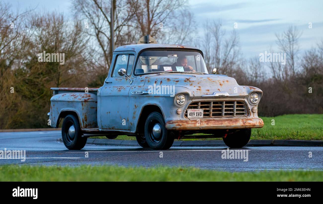 Der alte 1957 Chevrolet Pickup-Truck Stockfoto