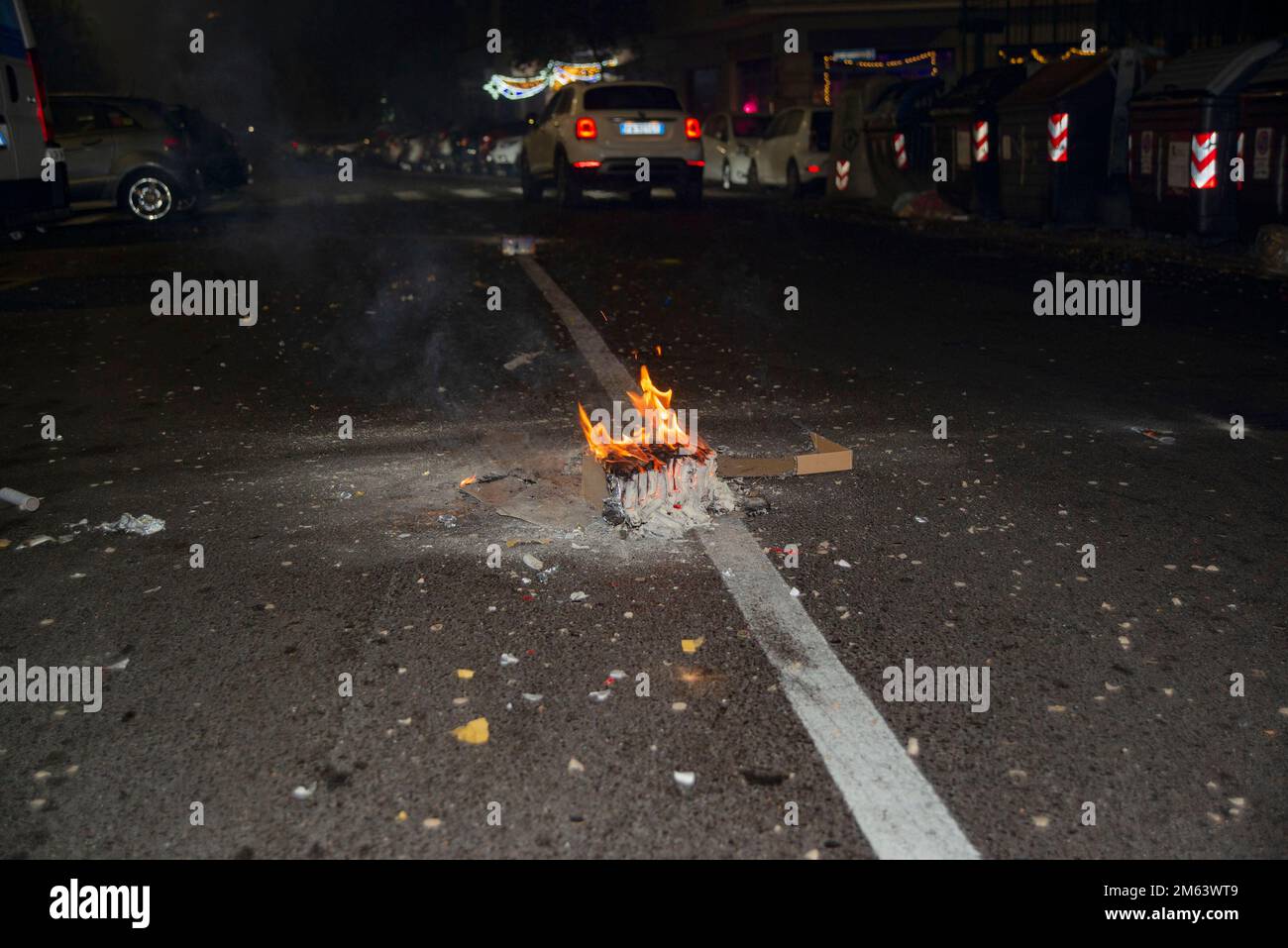 Capodanno 2023 a Roma nel Quartiere di Centocelle Stockfoto