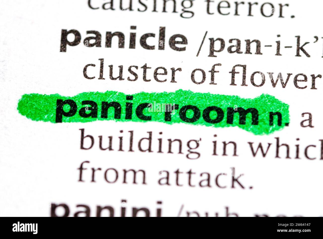 Panic Room Stockfoto