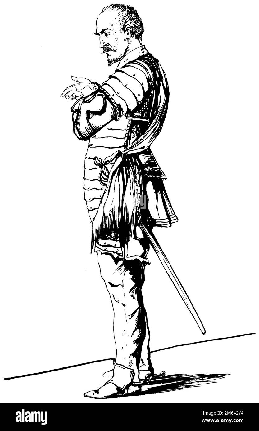 Wallenstein, Schauspieler im Stück "Wallensteins Tod", Akt 1, , (Theaterbuch, 1908), Wallenstein, Schauspieler im Stück 'Wallensteins Tod', Akt 1, Wallenstein, acteur dans la pièce 'Wallensteins Tod', Akte 1 Stockfoto