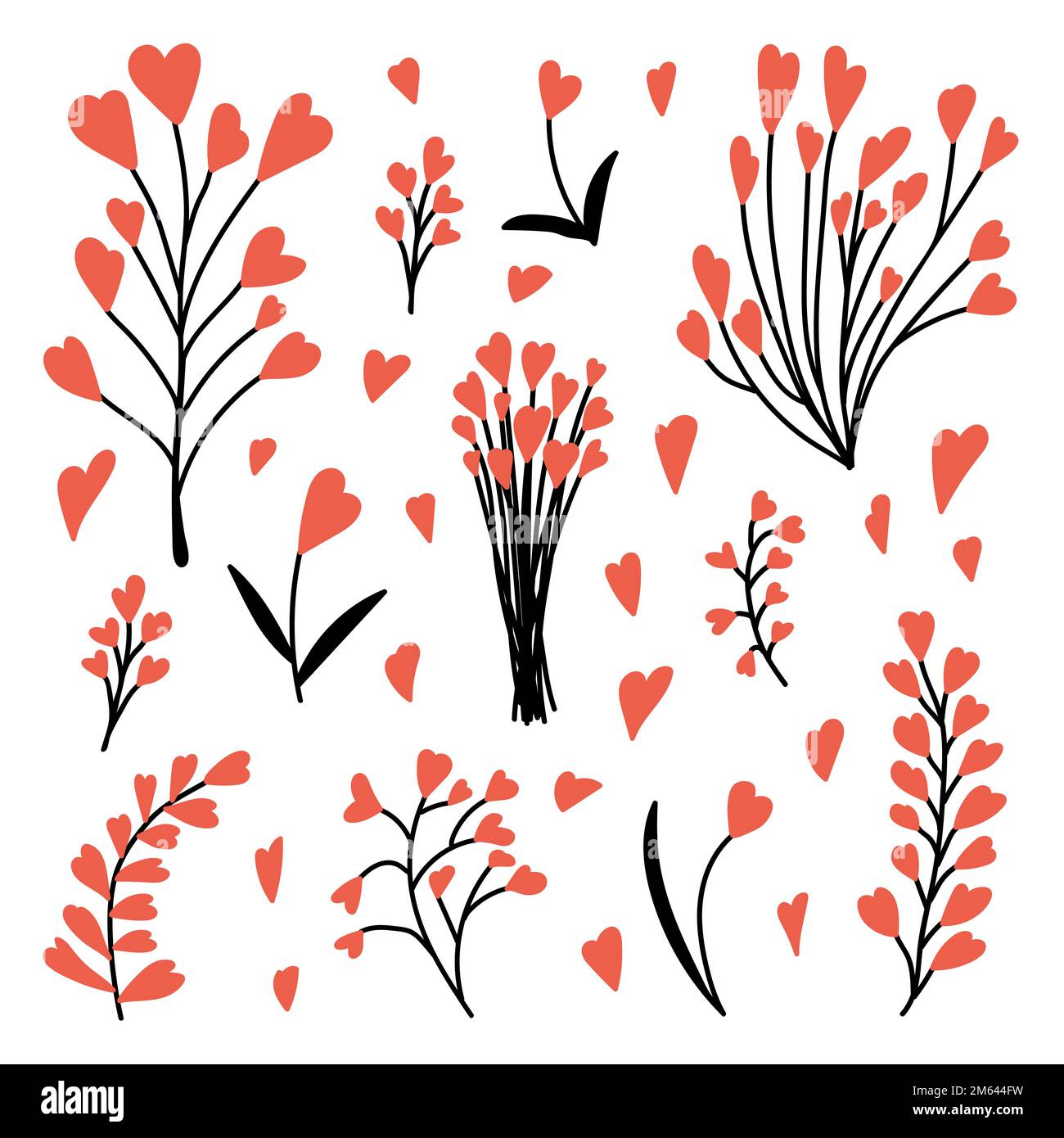 Herz-Form-Blume Stock Vektor