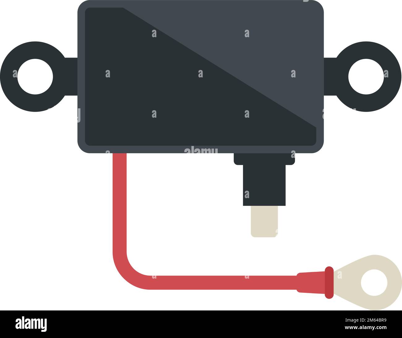 Flacher Vektor des Symbols des Spannungsreglers. Elektrischer Regler. Leistungsstabilisator isoliert Stock Vektor