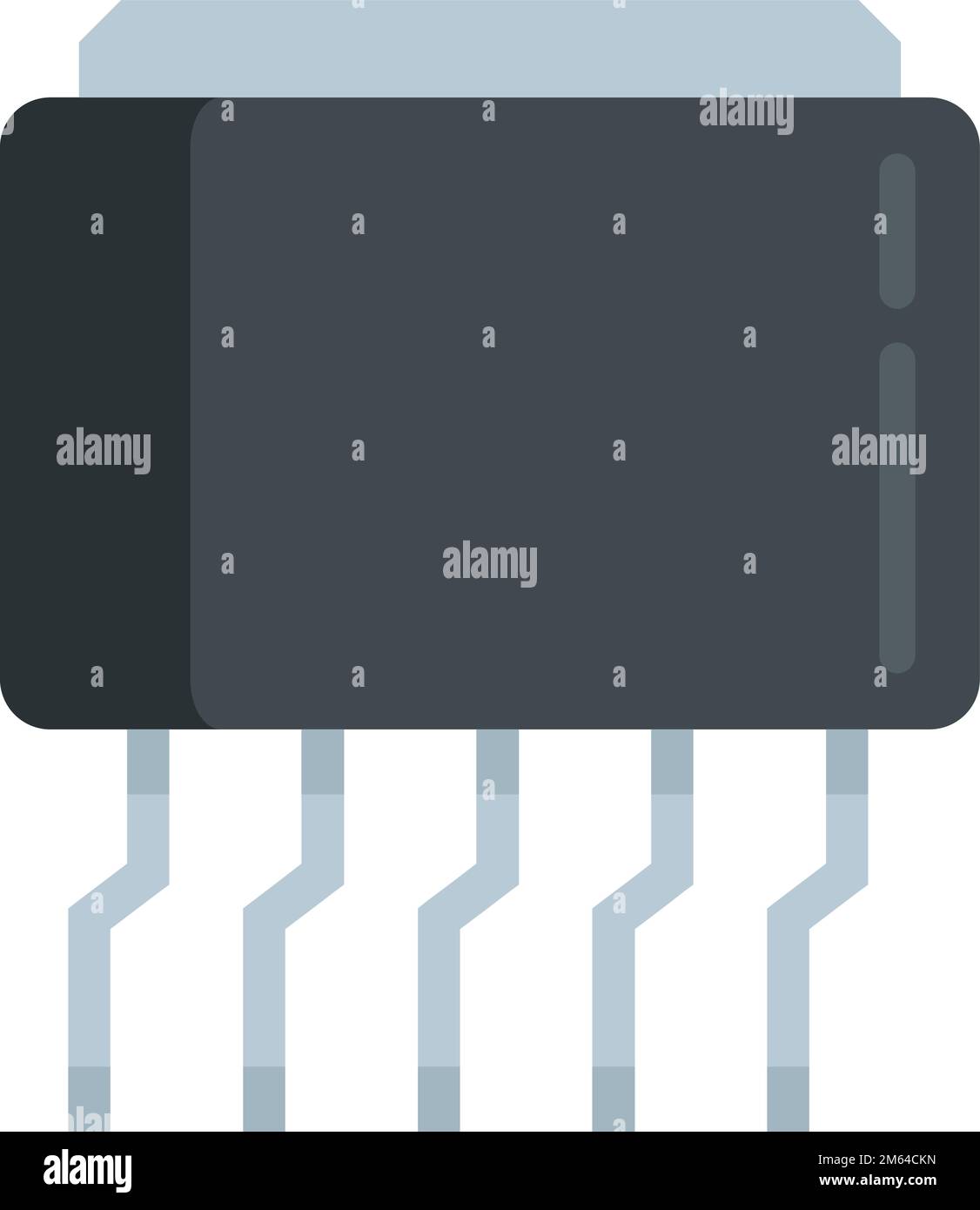 Flacher Vektor des Symbols des Spannungsgenerators. Elektrischer Regler. Leistungsstabilisator isoliert Stock Vektor