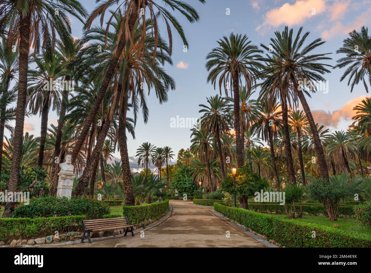 Palermo, Italien, in den öffentlichen Gärten der Villa Bonnano. Stockfoto