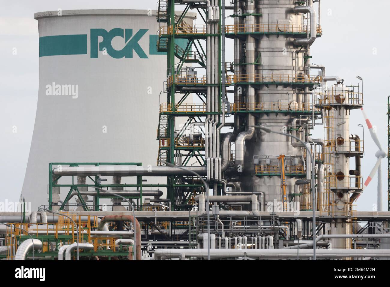 02 Januar 2023 Brandenburg Schwedt oder Ein Turm Mit PCK Logo Ist 