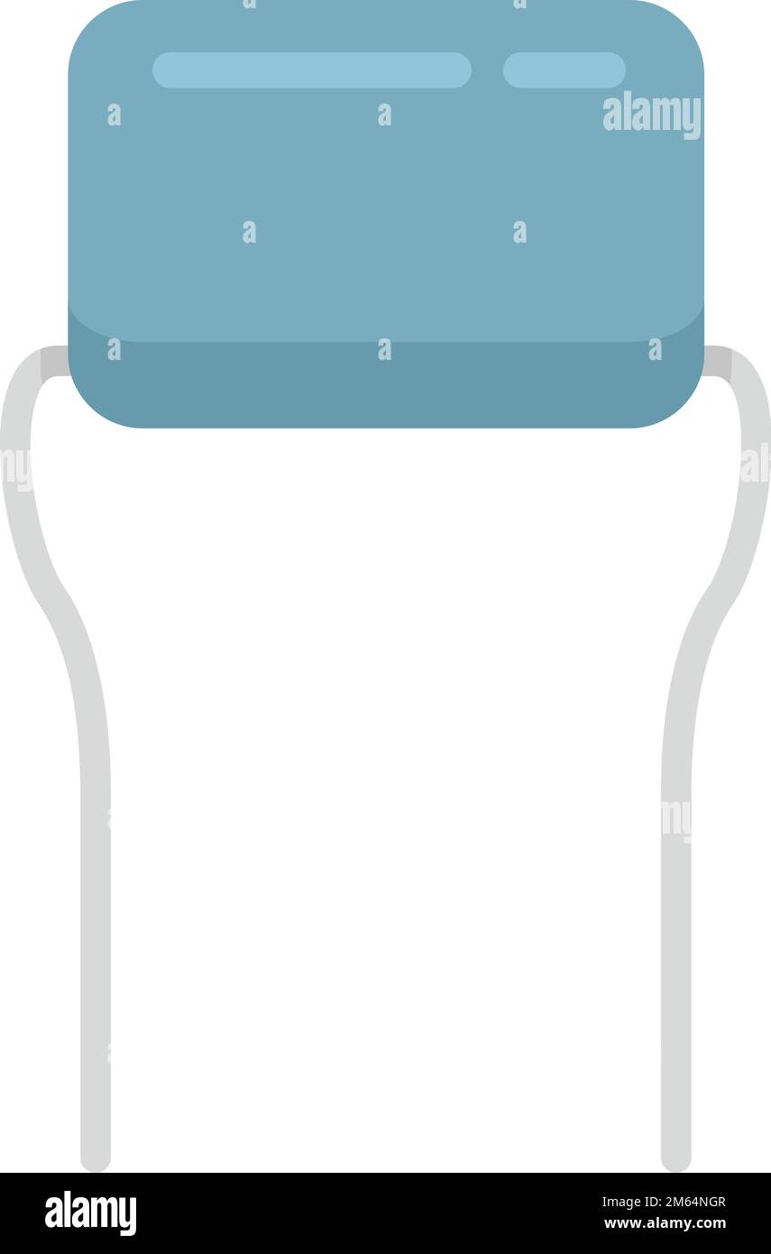 Anodendiode Symbol Flachvektor. Halbleiterkomponente. Diode, Stromversorgung getrennt Stock Vektor