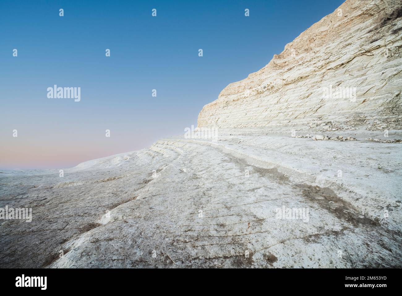 Felsige Klippen der Türken in Agrigento, Sizilien, Italien. Stockfoto