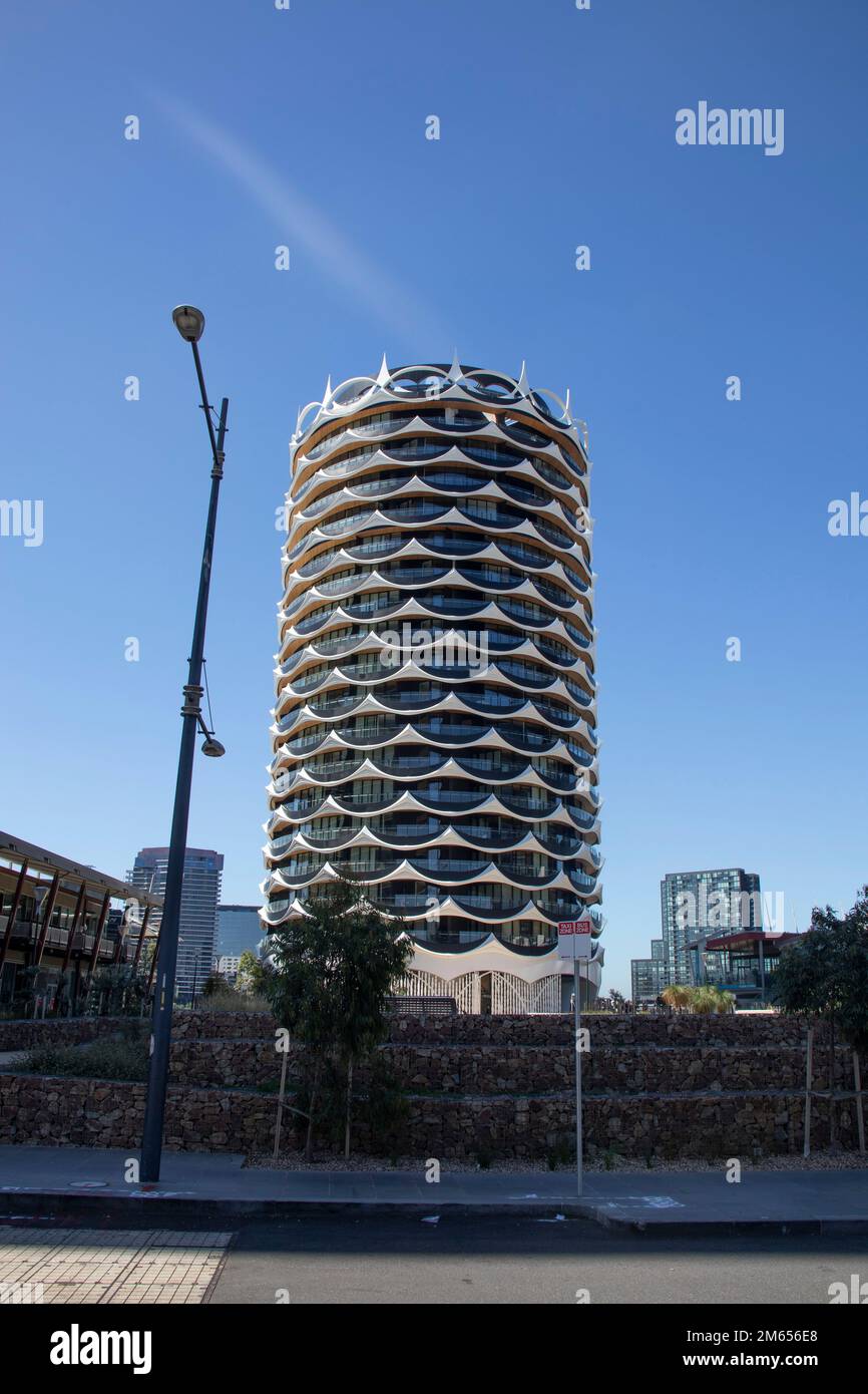 Banksia Tower Block am New Quay in Melbourne, Docklands, Victoria, Australien Stockfoto