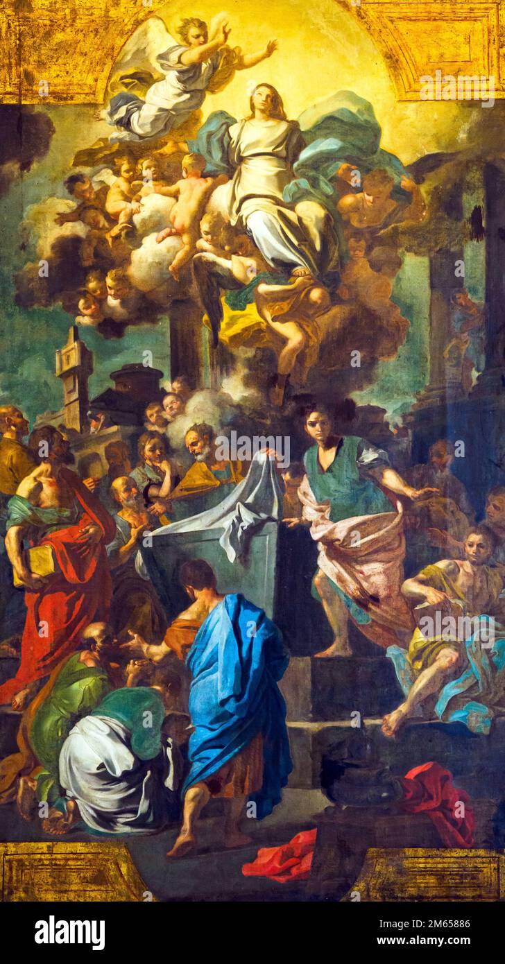 The Assumption (Skizze für den Vorsitzenden von Capua) 1723 ca. Von Francesco Solimena (1657-1747) - Museo Regional Agostino Pepoli - Trapani, Sizilien, Italien Stockfoto