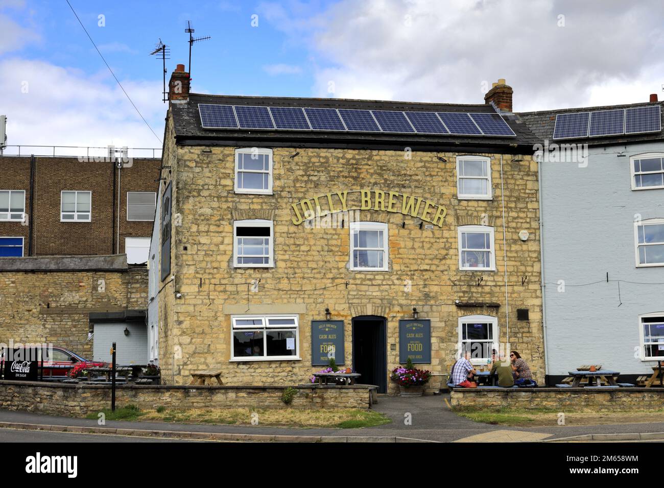 The Jolly Brewer Pub; Stamford Town, Lincolnshire County, England, Großbritannien Stockfoto