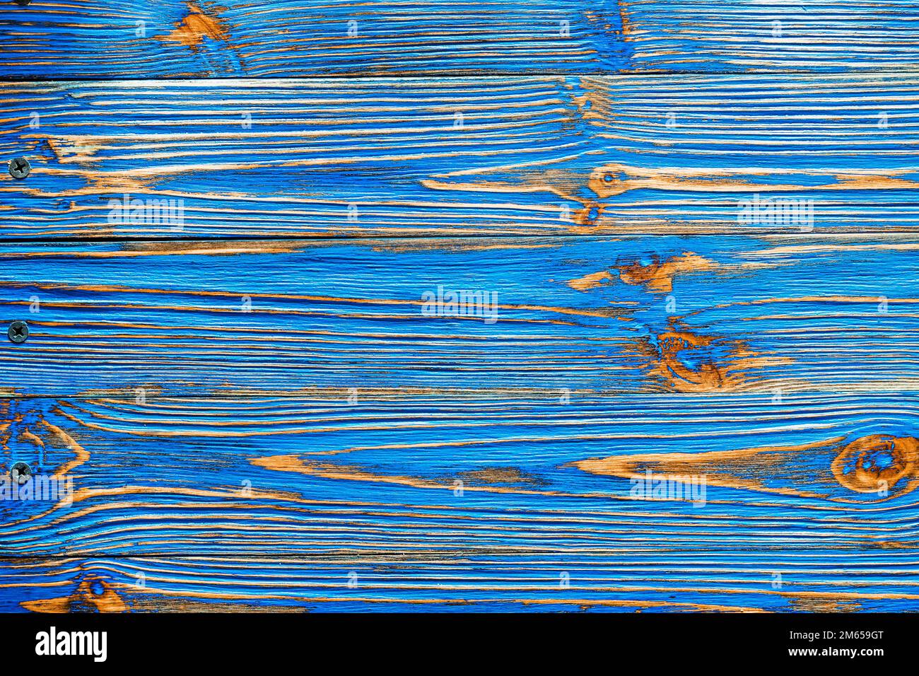 Blauer grunge langjähriger Holzhintergrund. Stockfoto