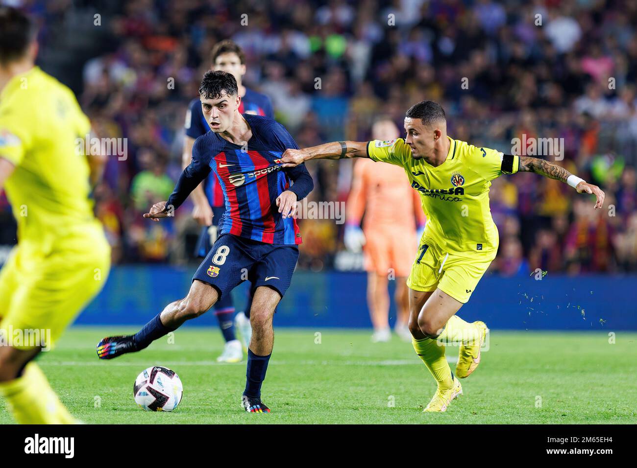 BARCELONA – Okt 20: Pedri in Aktion beim LaLiga-Spiel zwischen FC Barcelona und Villarreal CF im Spotify Camp Nou Stadium am 20. Oktober 2022 Stockfoto