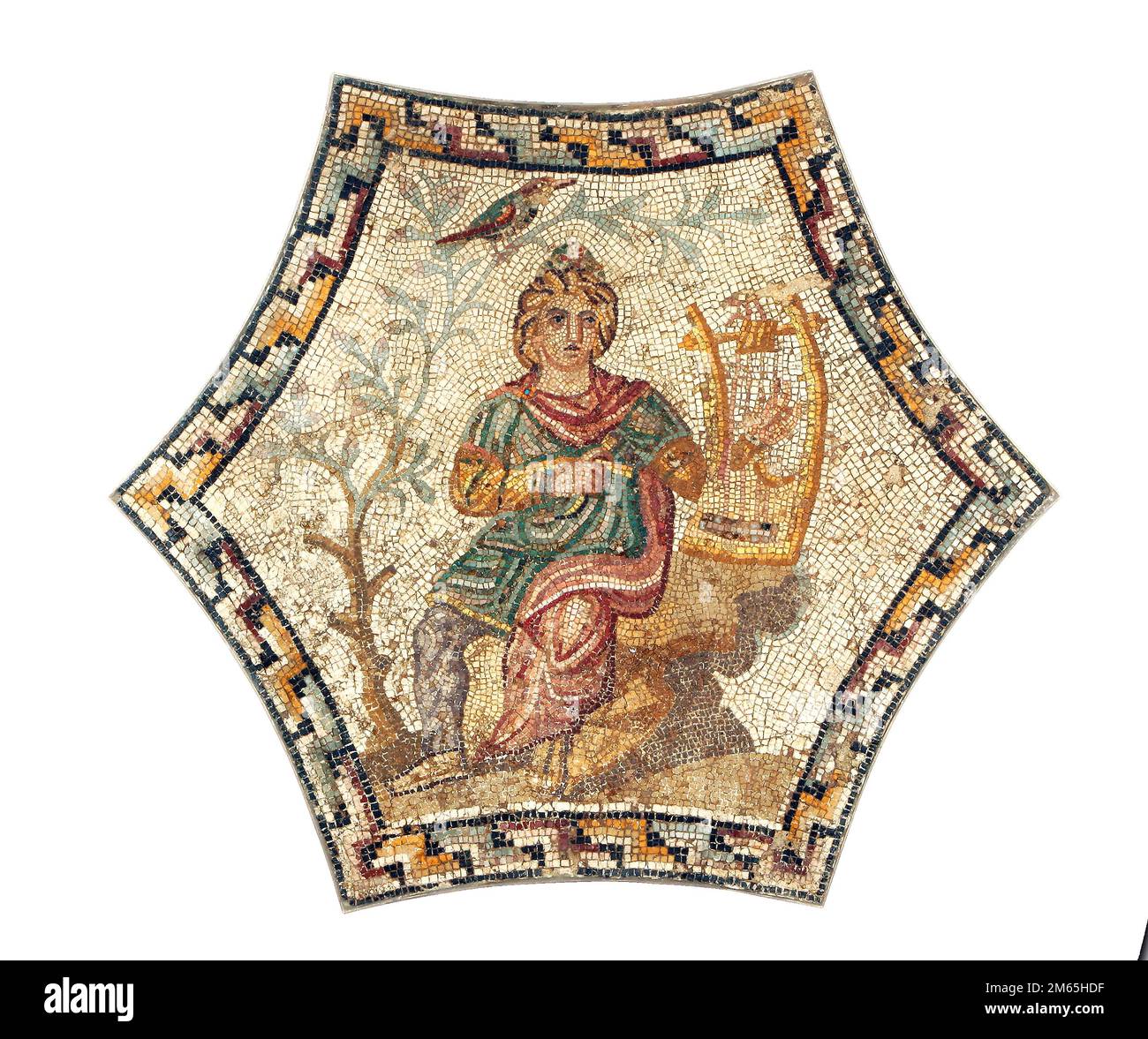 Mosaik für Orpheus, 3. Jahrhundert n. Chr Stockfoto