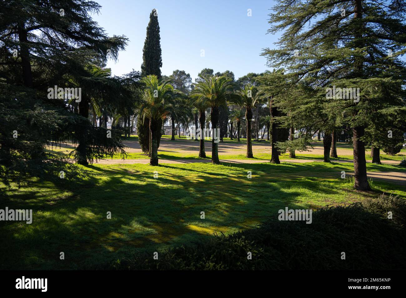 Die Alcazaba von Badajoz, eine alte maurische Zitadelle in Extremadura, Spanien Stockfoto