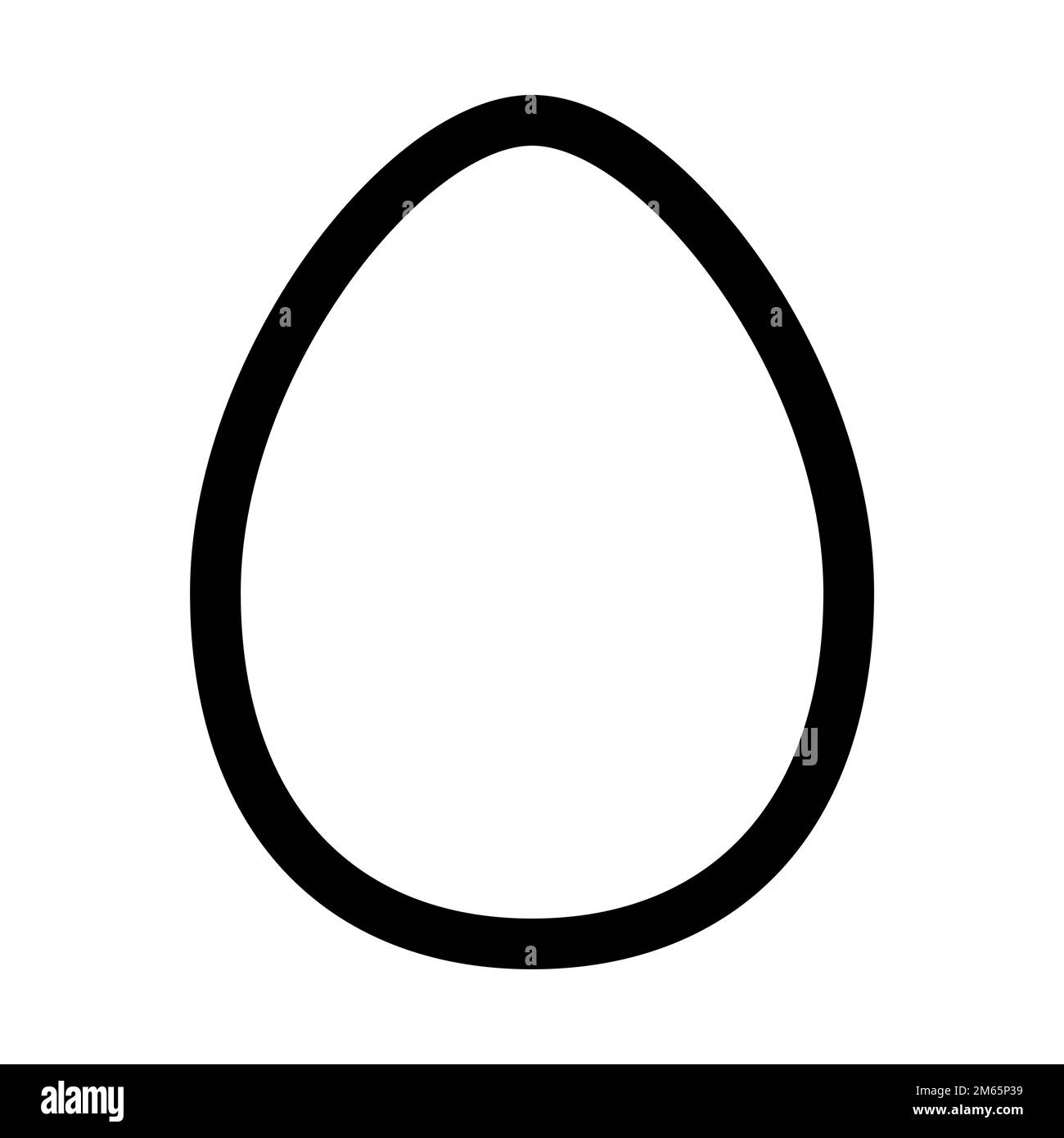 Linie des Eiersymbols auf weißem Hintergrund isoliert. Schwarzer, flacher Klassiker mit modernem Umriss. Lineares Symbol und bearbeitbare Kontur. Einfach und pixelgenau Stock Vektor
