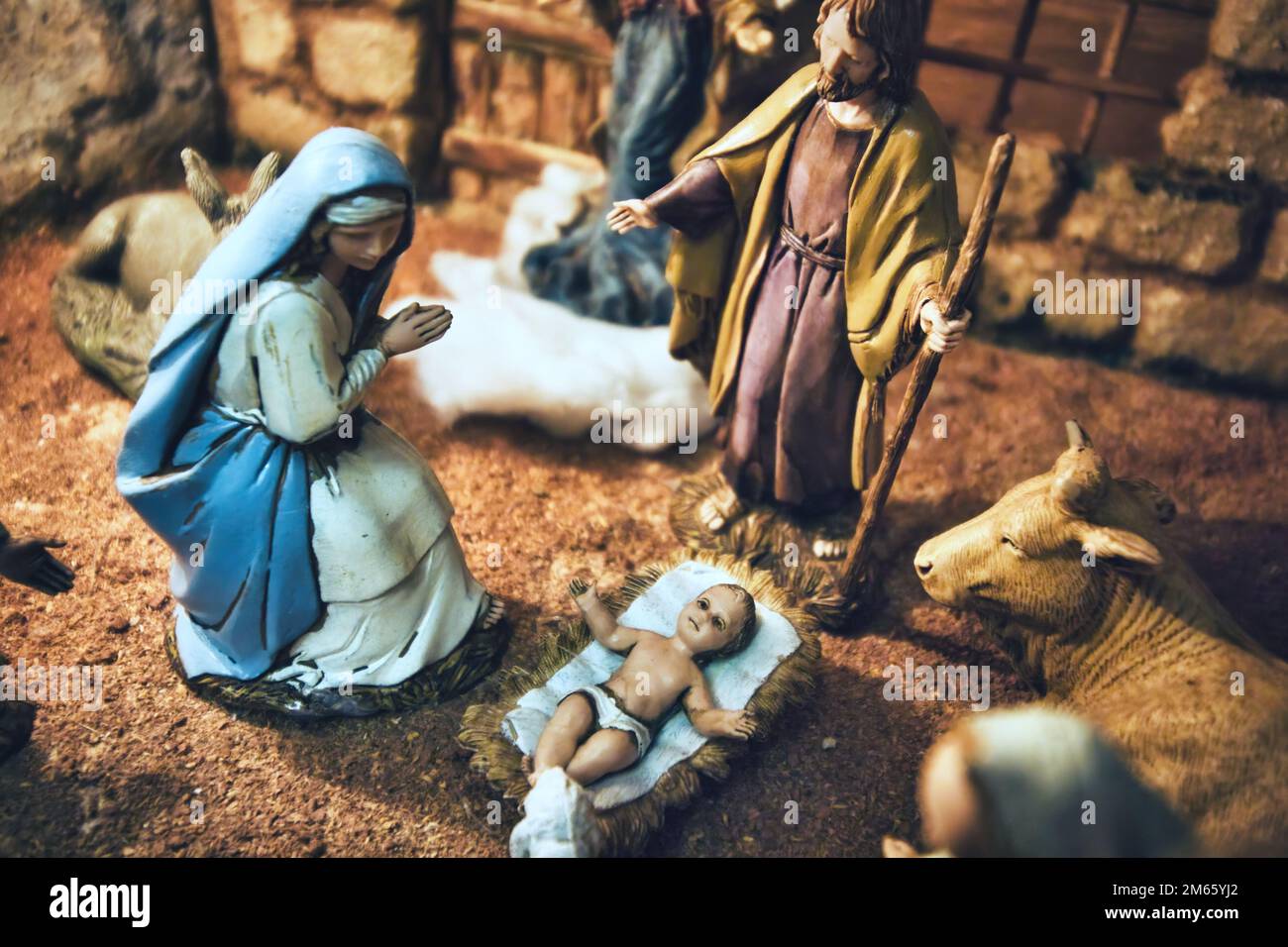 Krippenset 9 Stücke Religiöse Figuren Weihnachtsschmuck