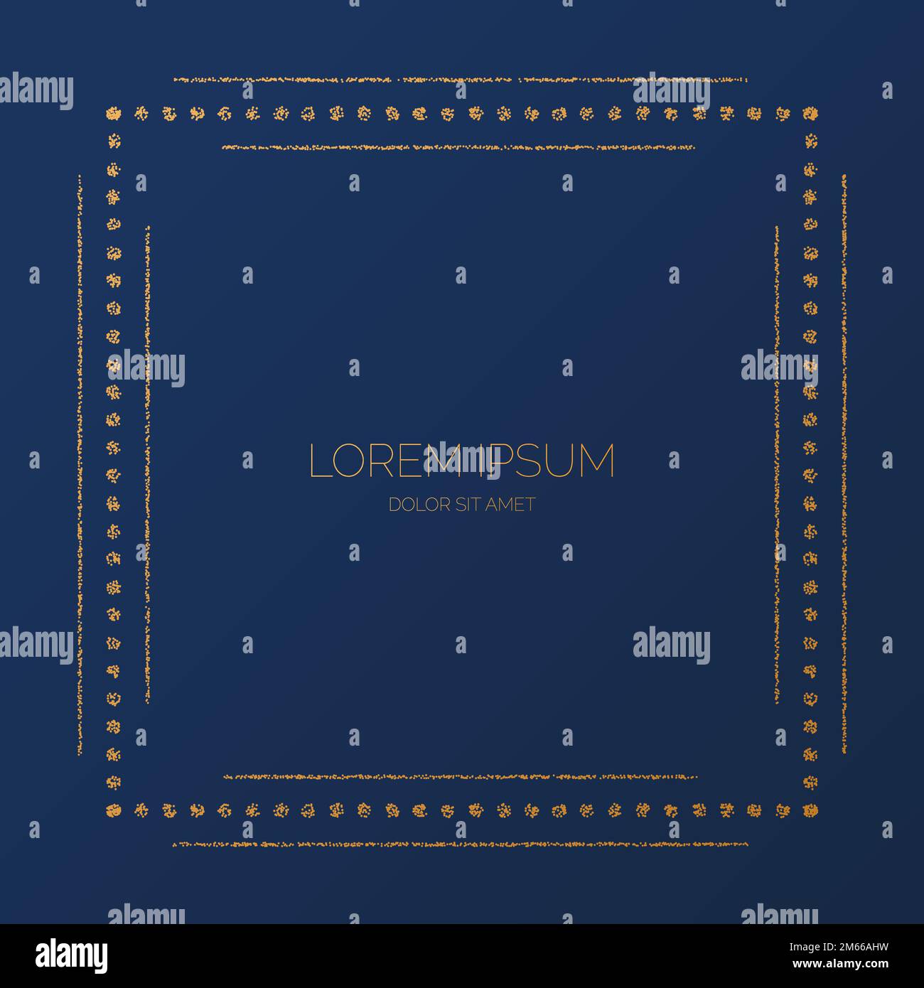 Goldener geometrischer Rahmen. Goldene Folie geprägte Bordüre mit glänzenden Effekten. Vintage gestillt leuchtenden Linien Hintergrund. Goldenes Luxus-Design. Stock Vektor