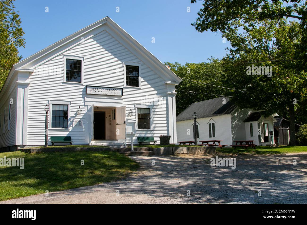 USA; Maine; Boothbay, Boothbay Railroad Museum, Stockfoto