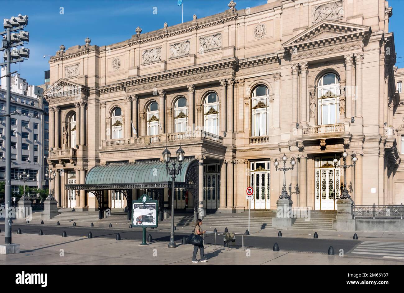 Teatro Colon Exterieur, Buenos Aires, Argentinien Stockfoto