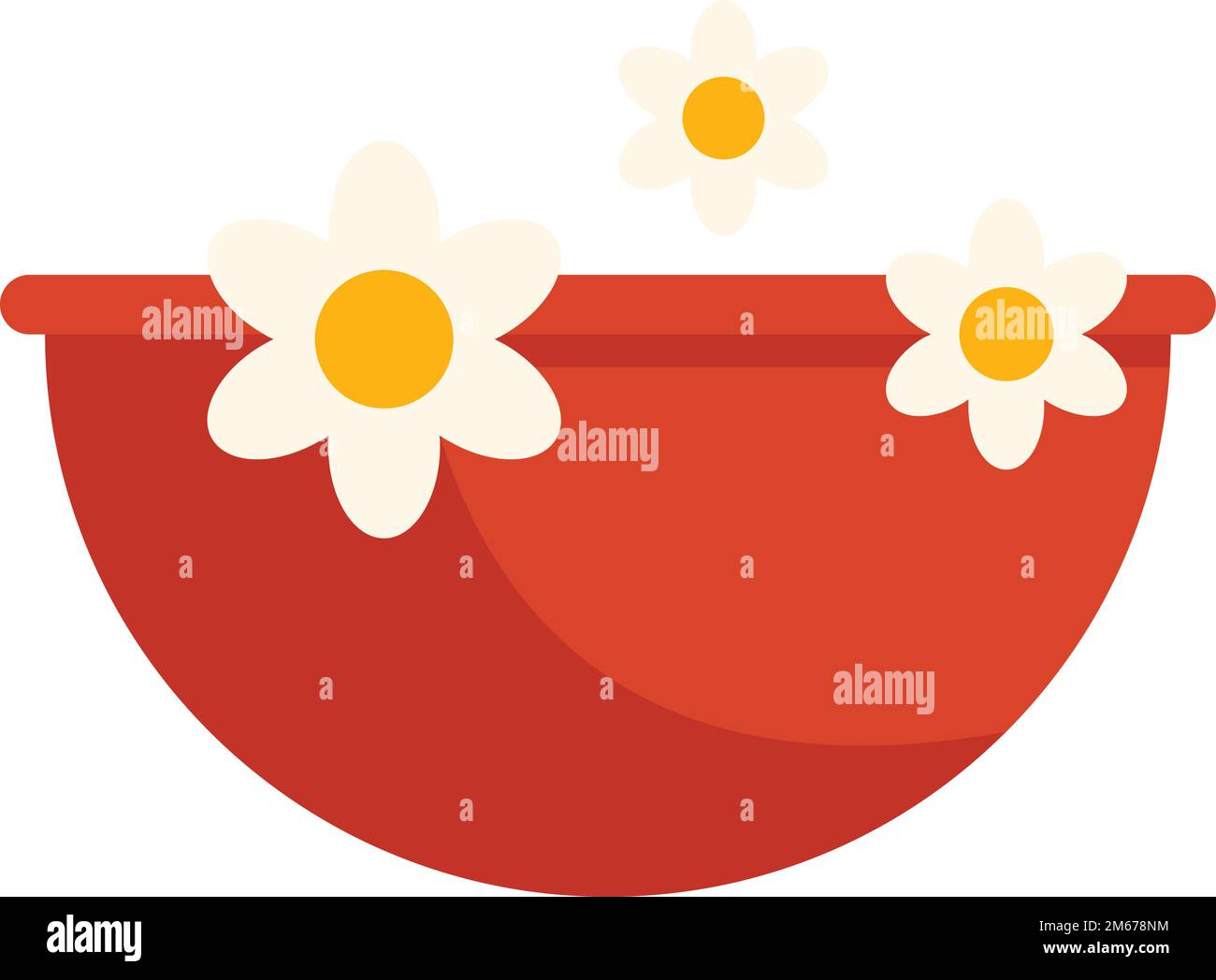 Blume Fußbad Symbol flacher Vektor. Wasserbad. Pflegekörper isoliert Stock Vektor