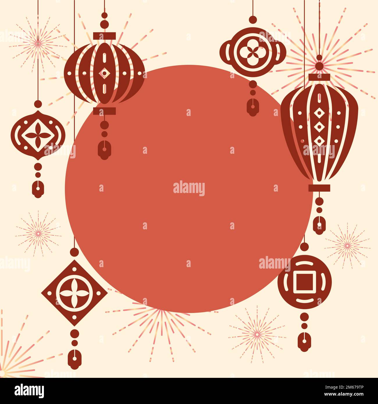 Chinesische Neujahrskarte 2019 Stock Vektor