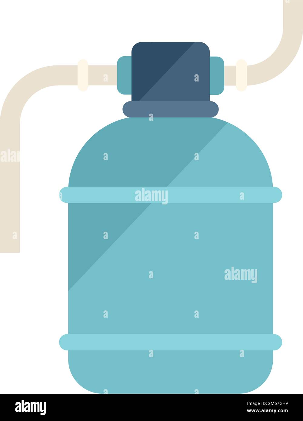 Flacher Vektor für das Symbol „Pool-Tank“. Pumpenreinigung. Pflege Schwimmen isoliert Stock Vektor