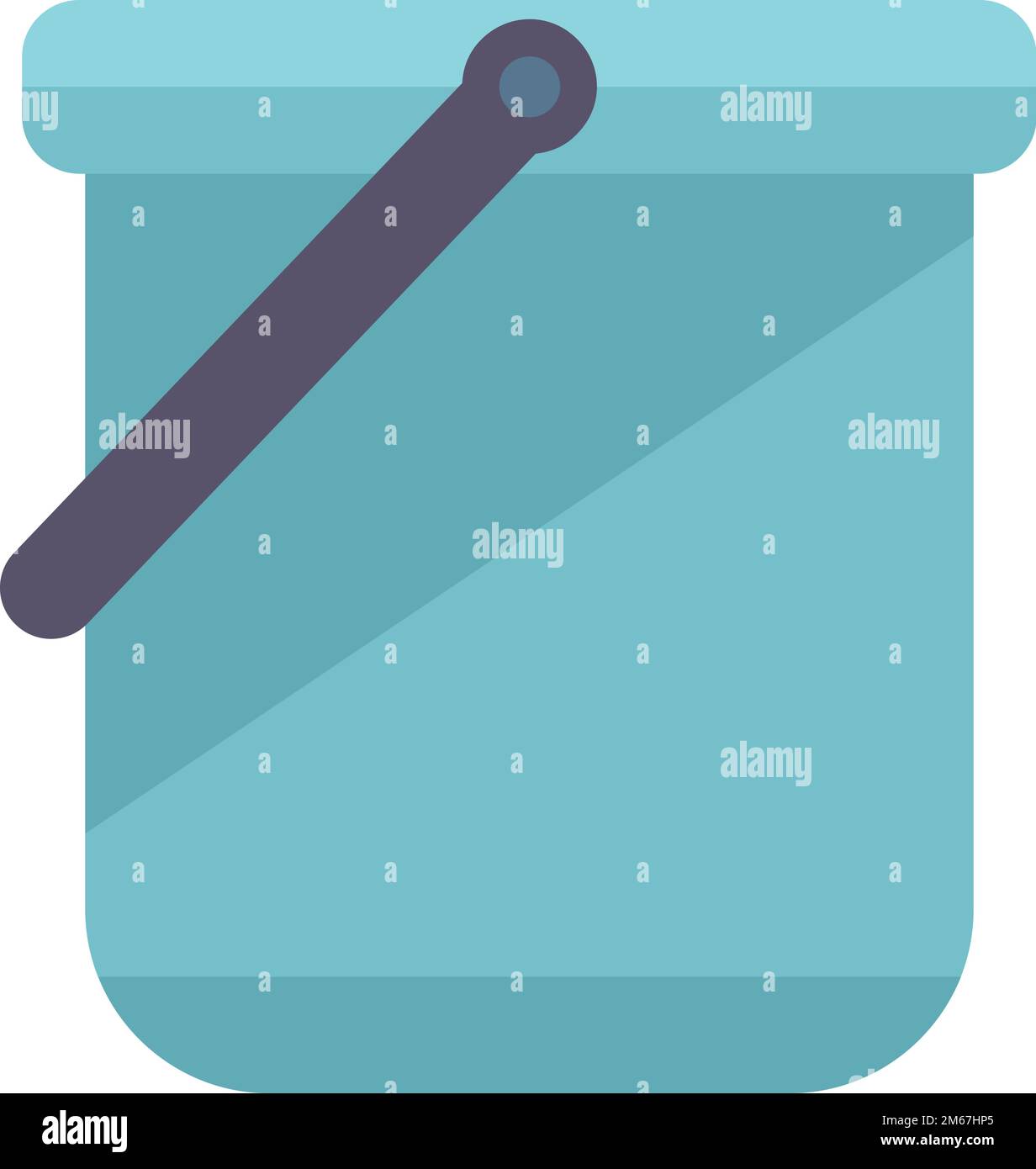 Flacher Vektor für das Symbol für den Pool-Reinigungsbehälter. Reparatur der Pumpe. Netzreiniger isoliert Stock Vektor