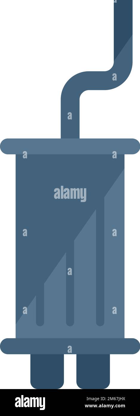 Auto-Auspuffsymbol flacher Vektor. Motorleitung. Automatisch isolierter Rauch Stock Vektor