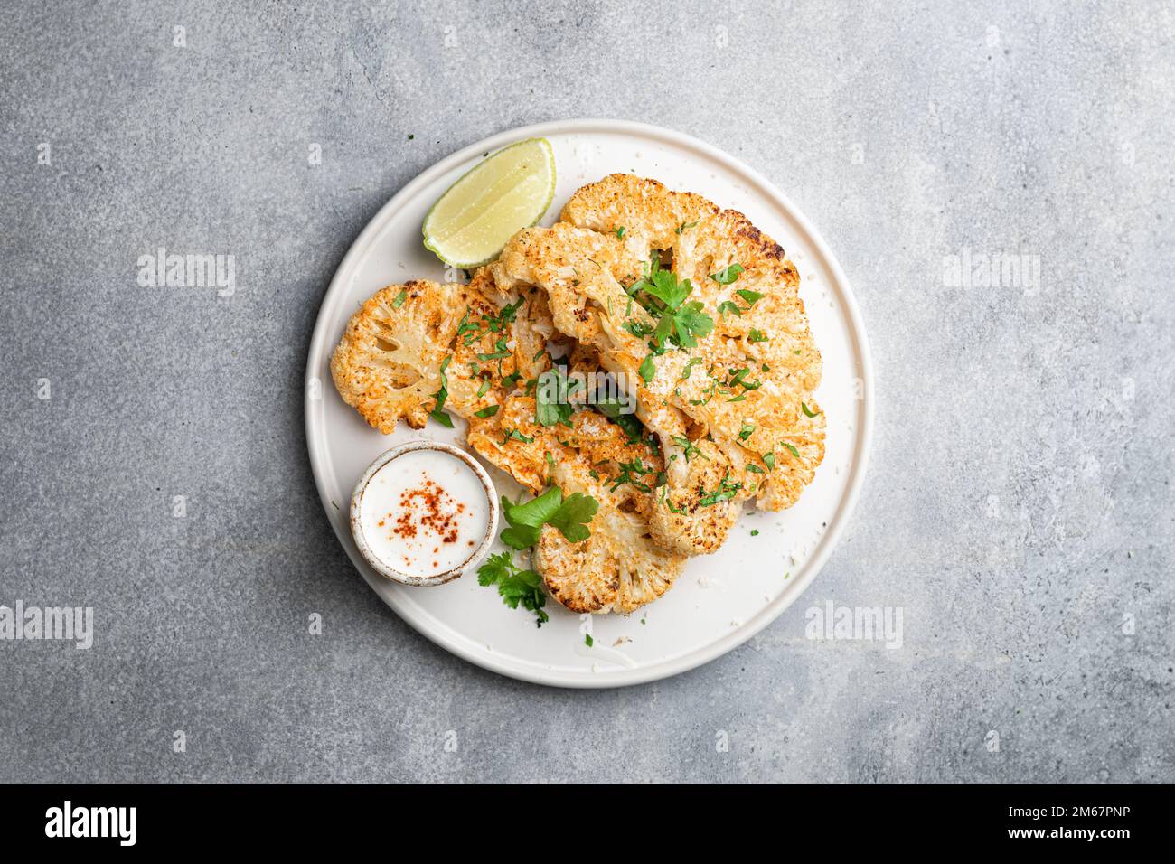 Blumenkohlsteaks Stockfoto