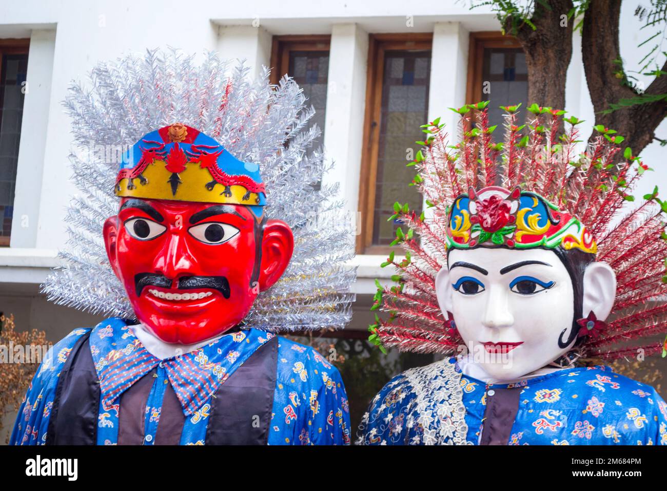 Ein Paar Betawi ondel2 Puppen Stockfoto