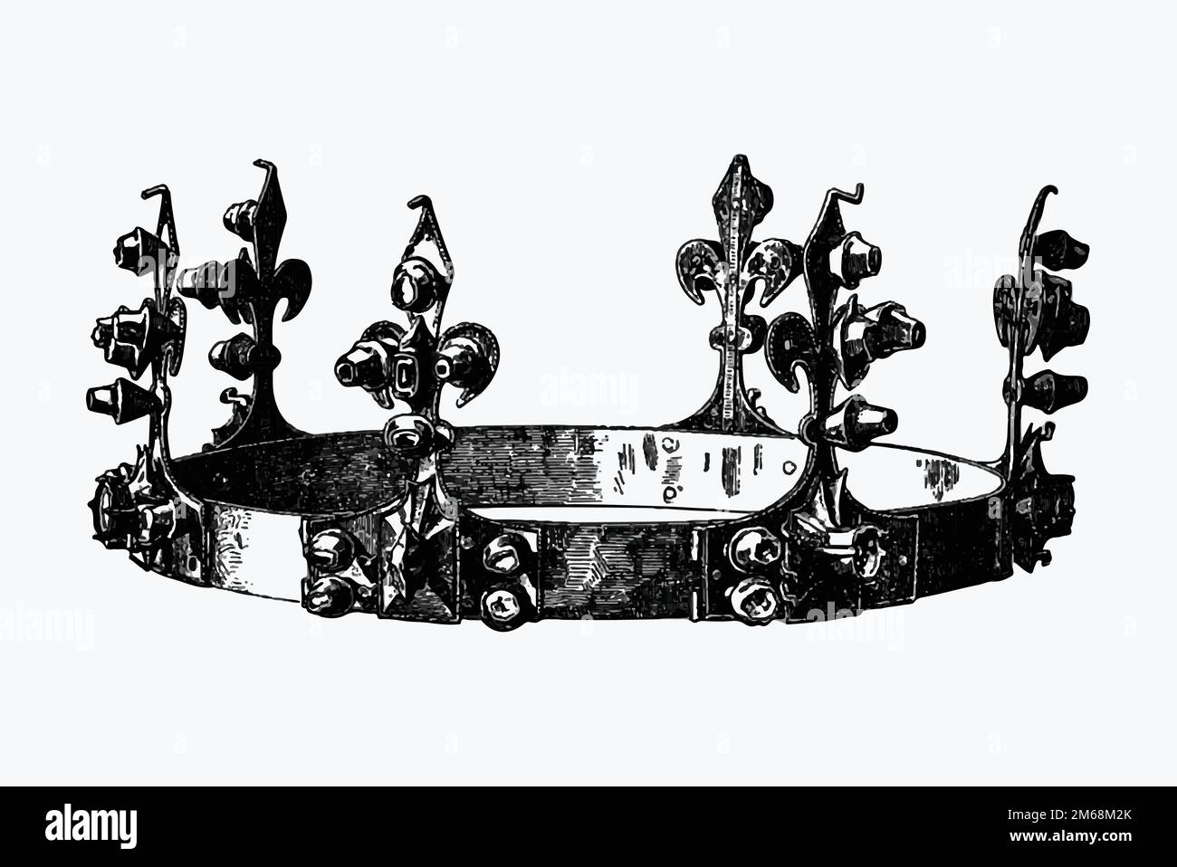 Königliche Krone aus der Torten der ungarischen Nation. Bearbeitet Silagyi S (1895). Original aus der British Library. Digital verbessert durch Rawpixel. Stock Vektor