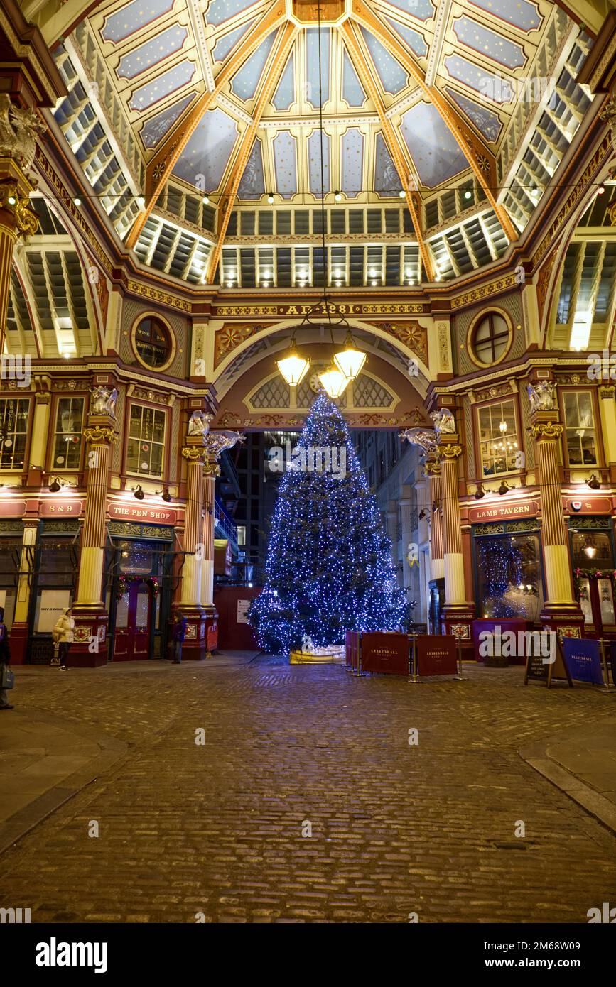 Großbritannien, London - Weihnachten auf dem Leadenhall Market Stockfoto