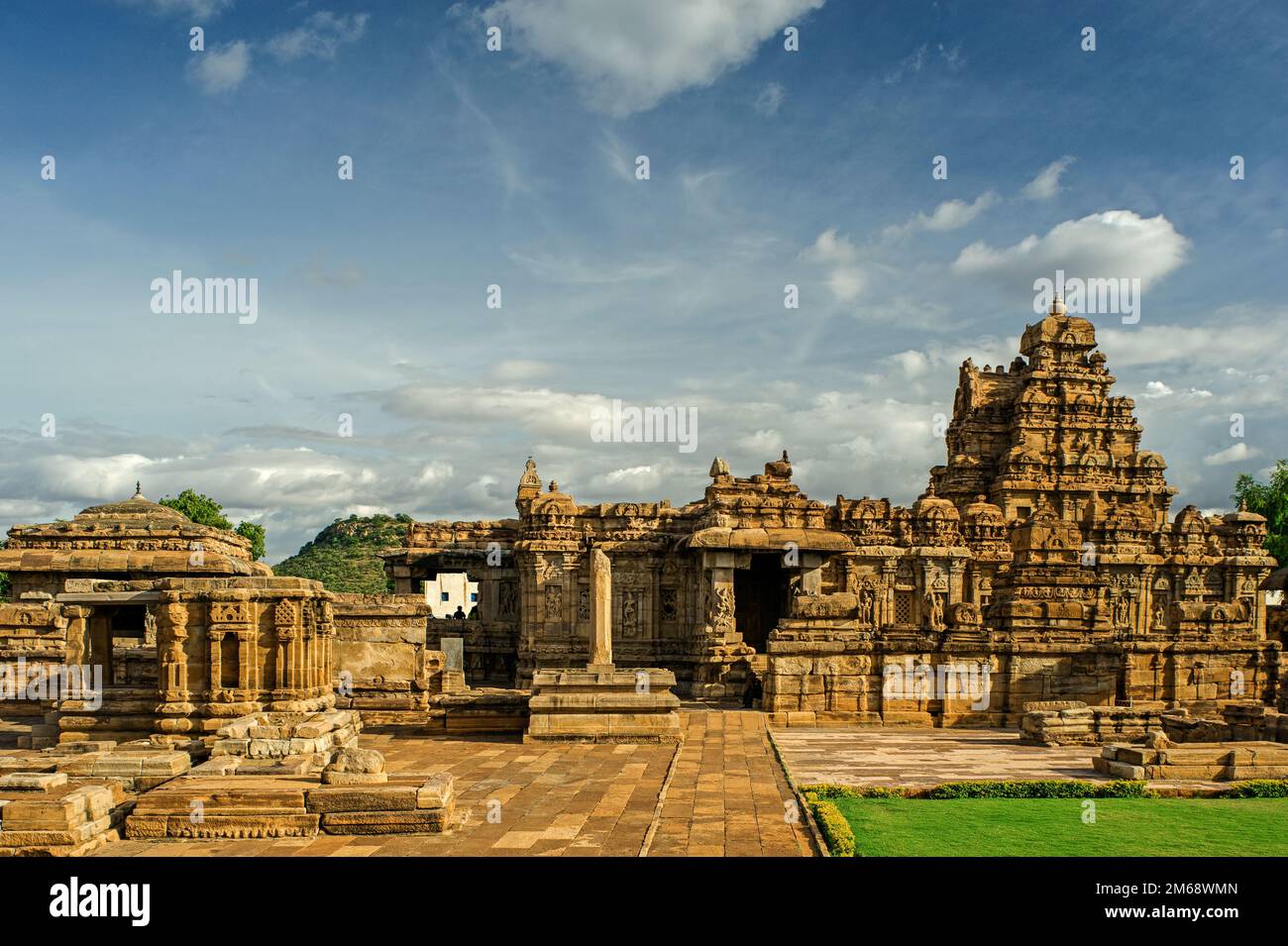 06. Juni 2008 Pattadakal-Tempelanlage, UNESCO-Weltkulturerbe, Karnataka, Indien Stockfoto
