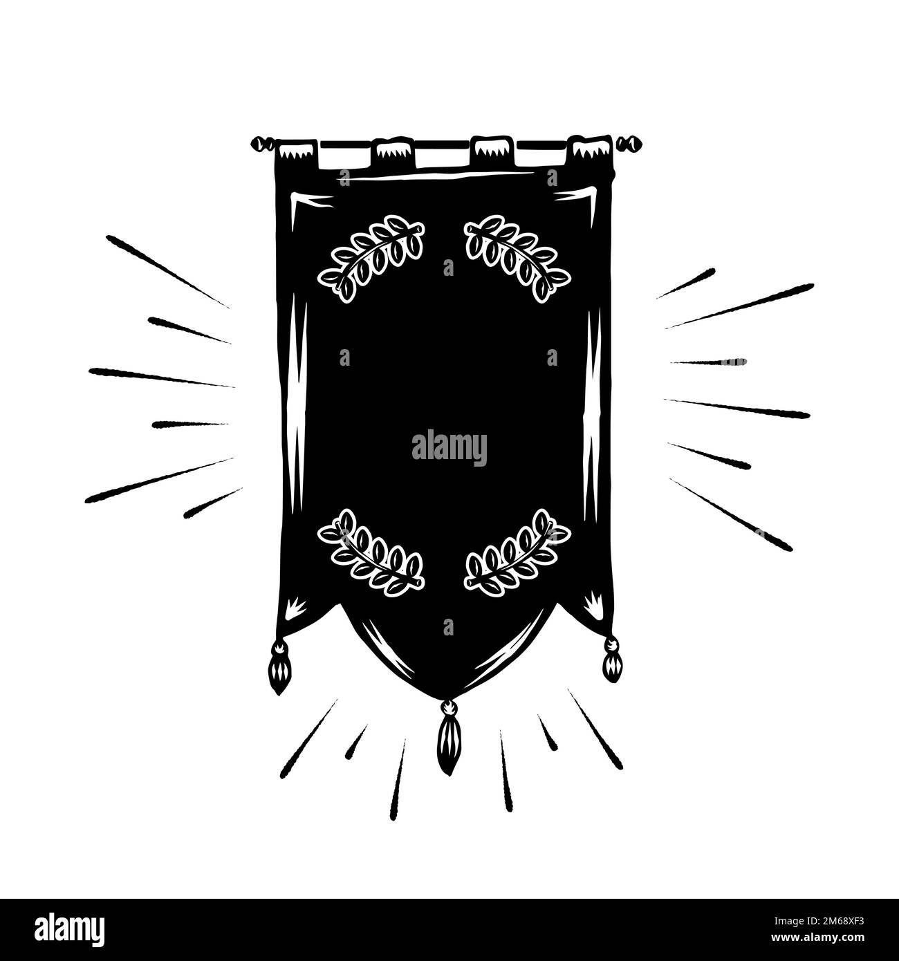 Vektor des Flaggenbanners der alten Schule Stock Vektor