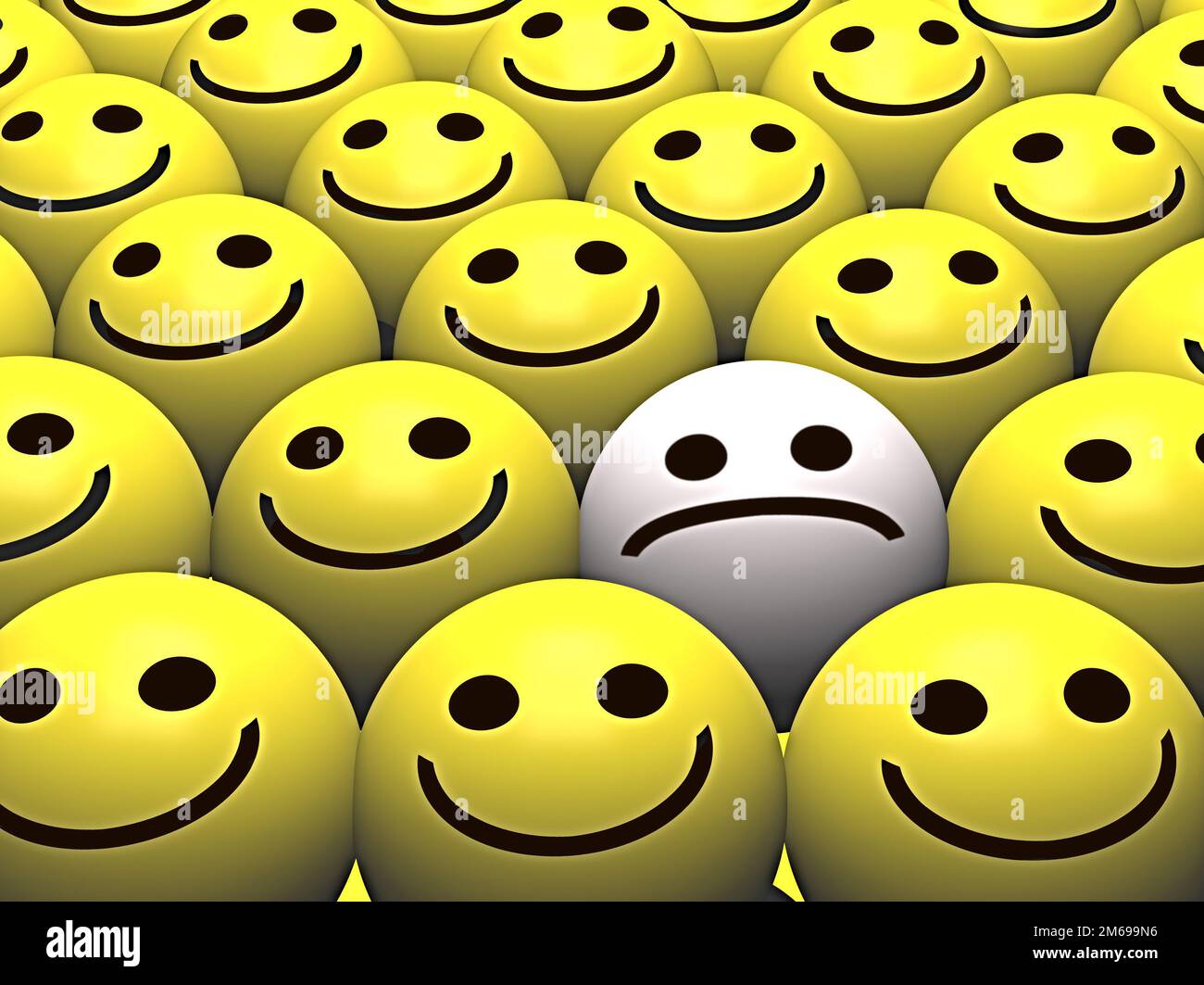 Trauriger smiley Stockfoto