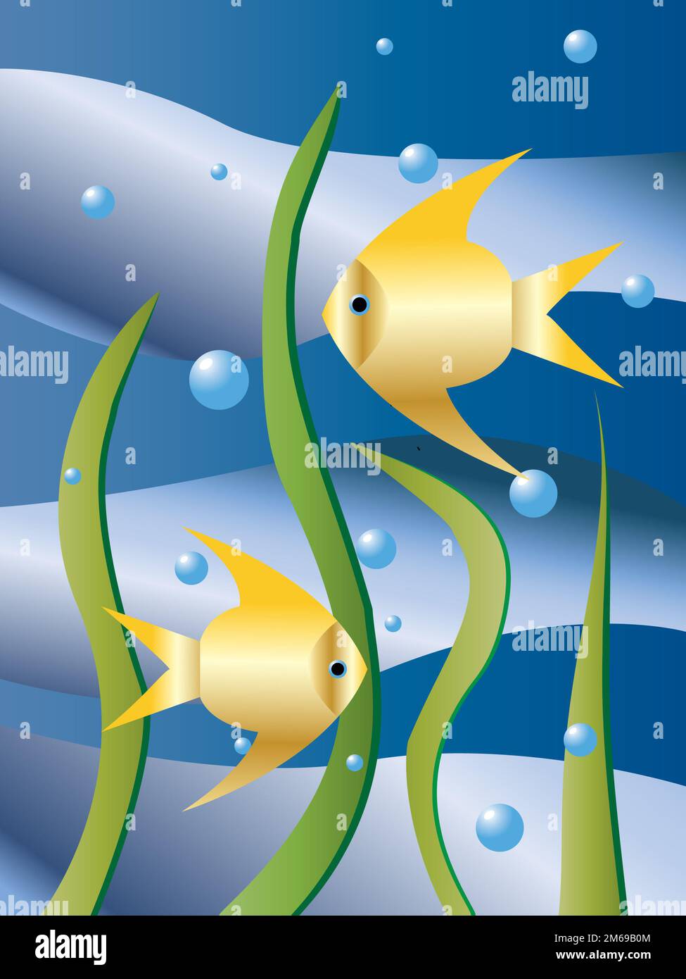 Zwei Goldfische Stockfoto