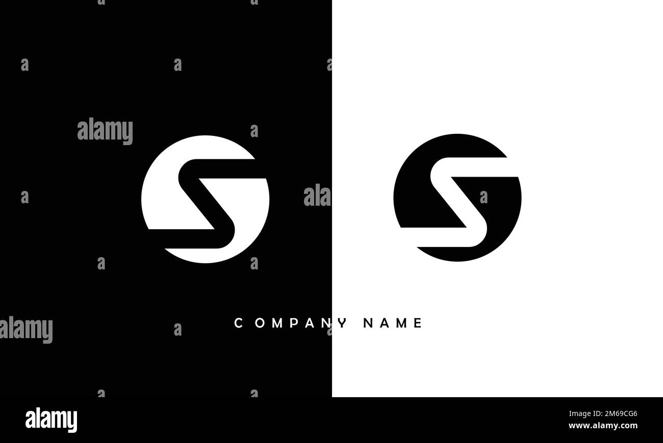 S Abstrakter Buchstabe Logo Monogramm Stock Vektor
