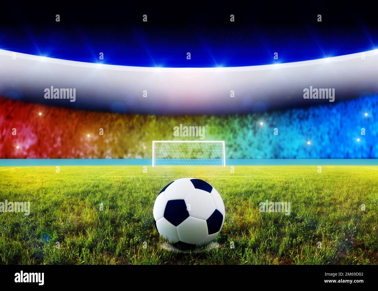Elfmeterball-Kick Stockfoto