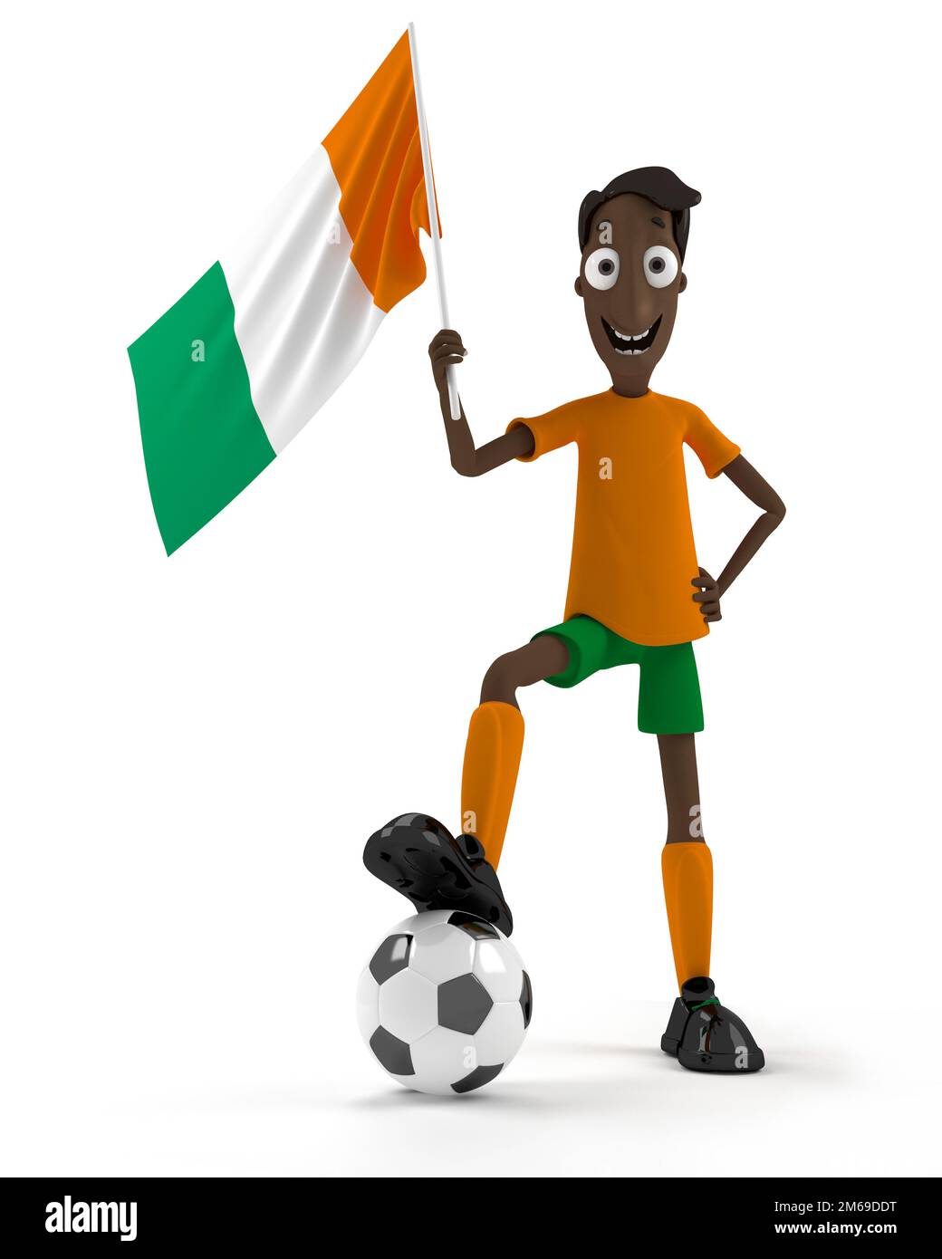 Elfenbeinküste-Fußballspieler Stockfoto