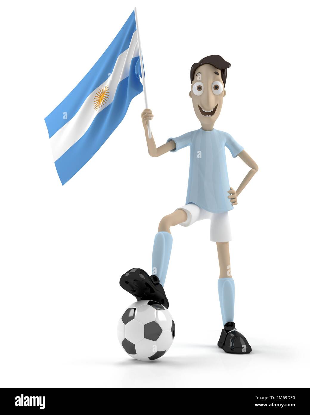 Argentinischer Fußballspieler Stockfoto