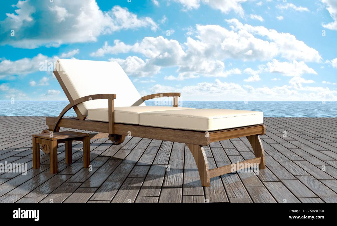 Chaise Longue Resort Stockfoto